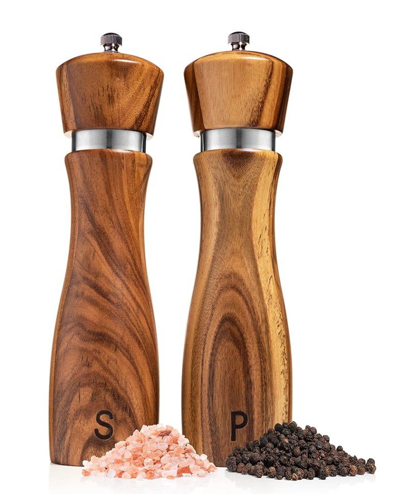 Wooden Salt and Pepper Grinder — natural wood kosher kitchen table grinder