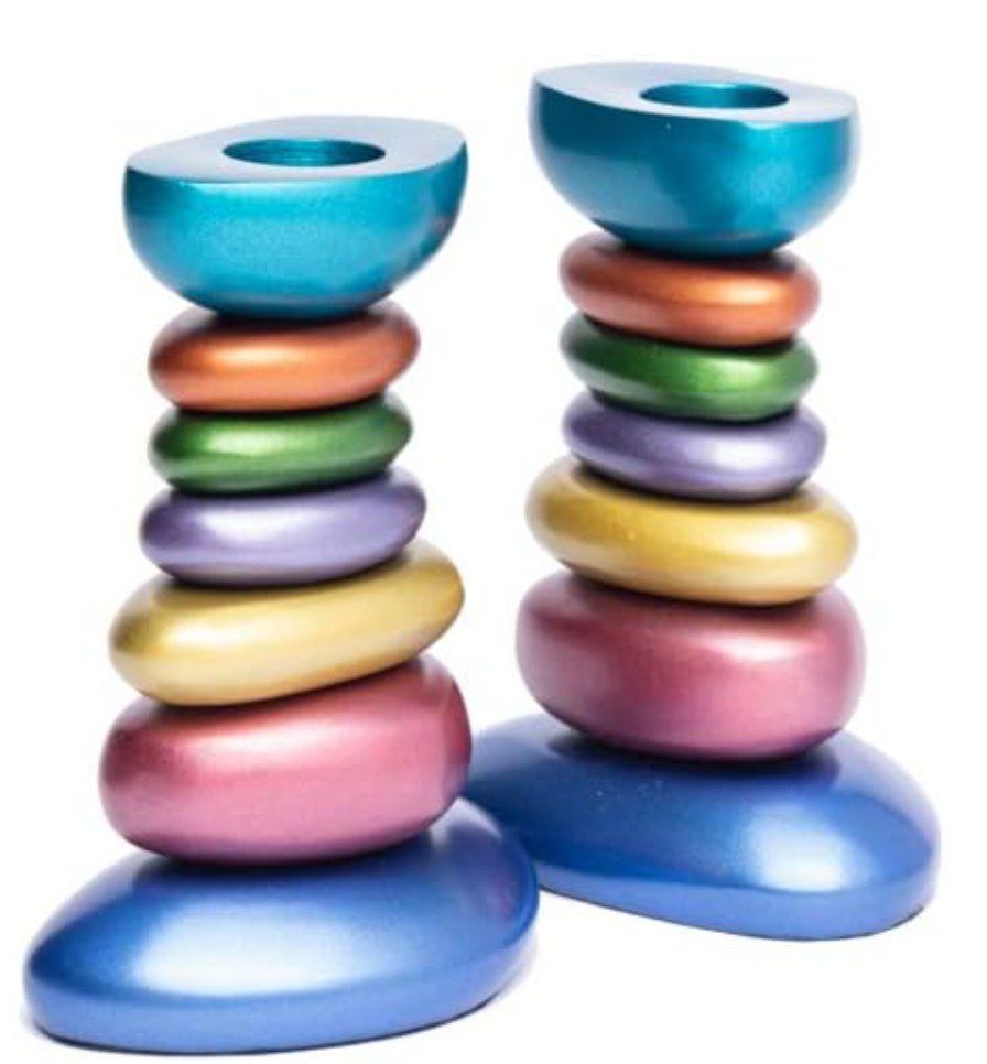 Yair Emanuel Zen Stone candlestick holder — Shabbat candle holder