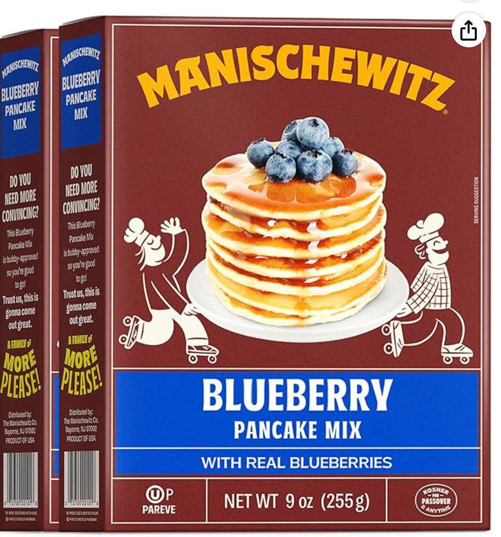 Manischewitz Blueberry Pancake Mix — kosher Sukkot breakfast on Amazon