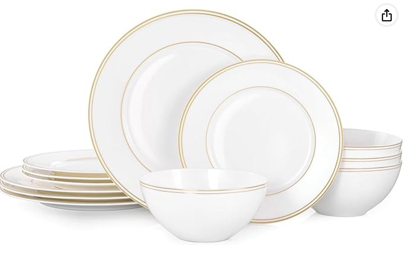 Bone china dinnerware set for the Shabbat table