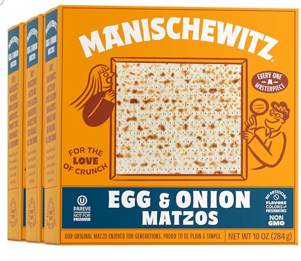 Matzah Egg and Onion — kosher for Passover enriched matzah