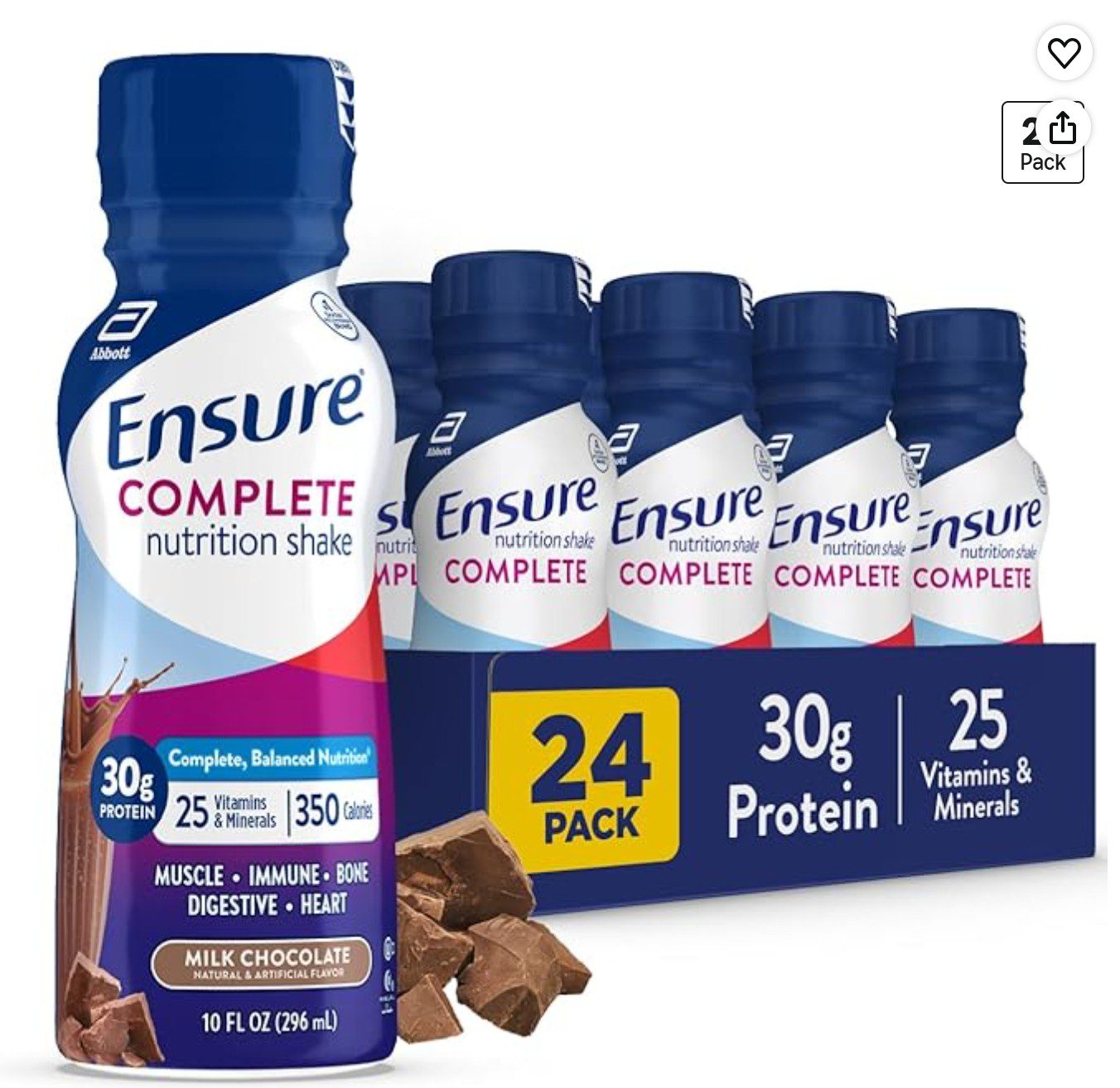 Ensure Complete Nutrition Meal Replacement Shake Chocolate — kosher meal replacement shake on Amazon