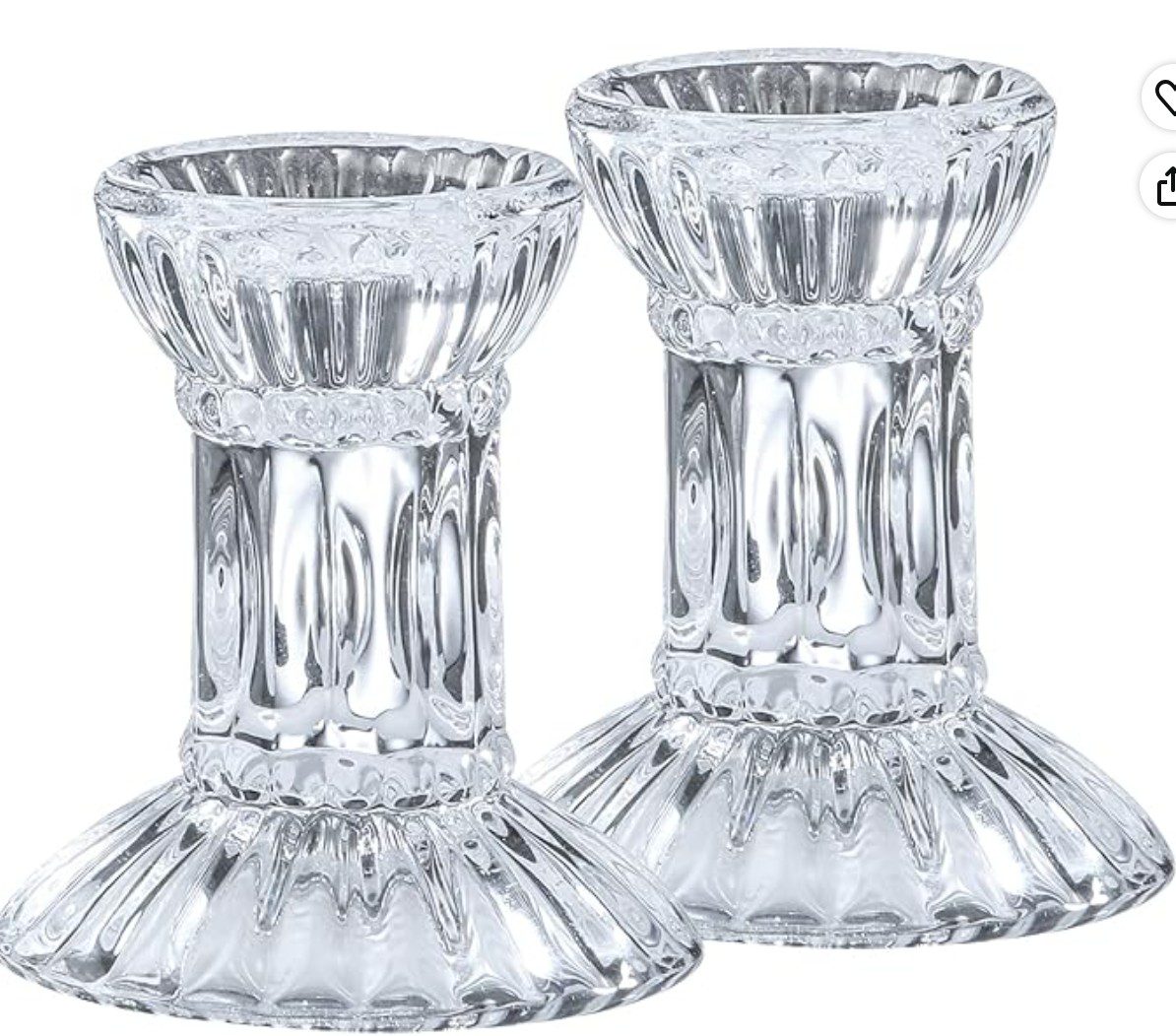 Ner Mitzvah glass candle holders — Shabbat candlestick