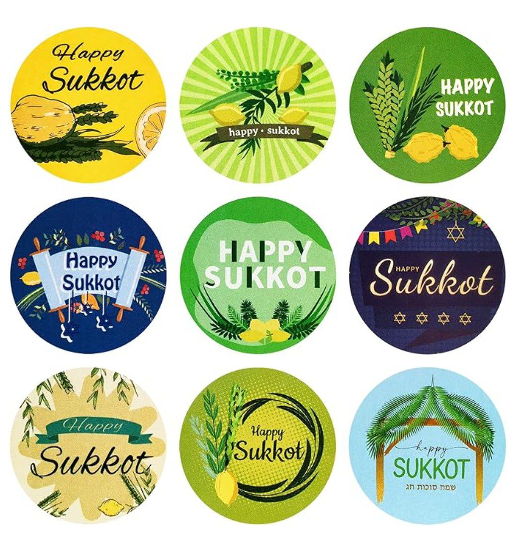 Round Sukkot Stickers