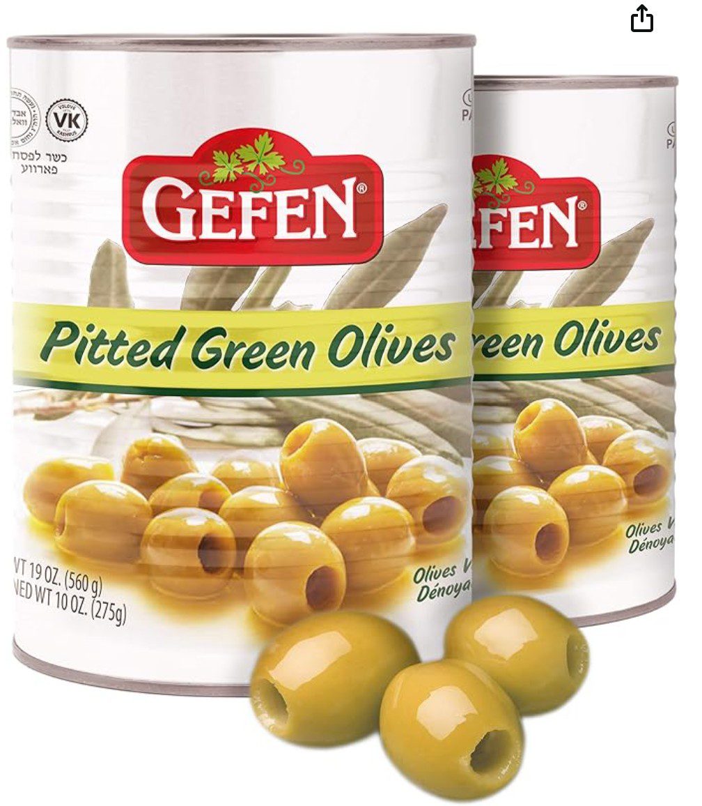 Gefen Olives — kosher for Passover preserved vegetable
