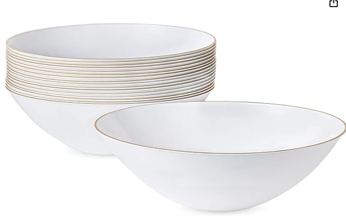 Disposable White Bowls — kosher for Passover tableware