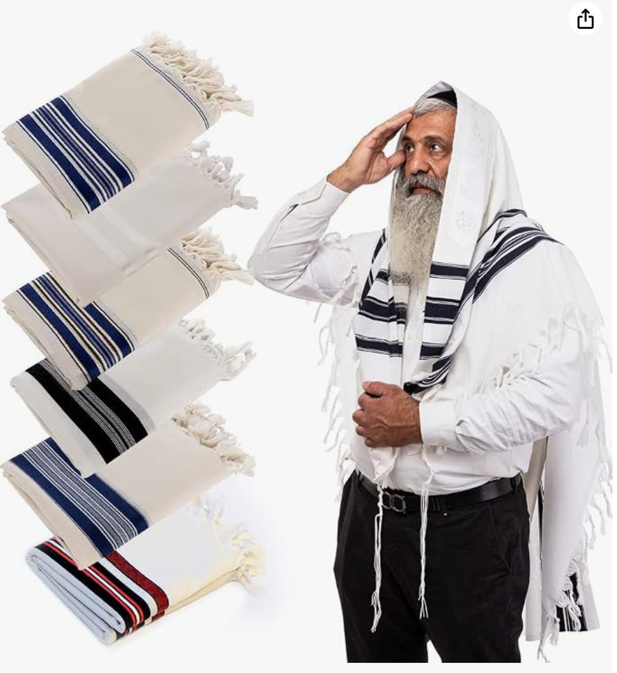 Holy Voice Kosher Wool Tallit — prayer shawl for Rosh Hashanah services