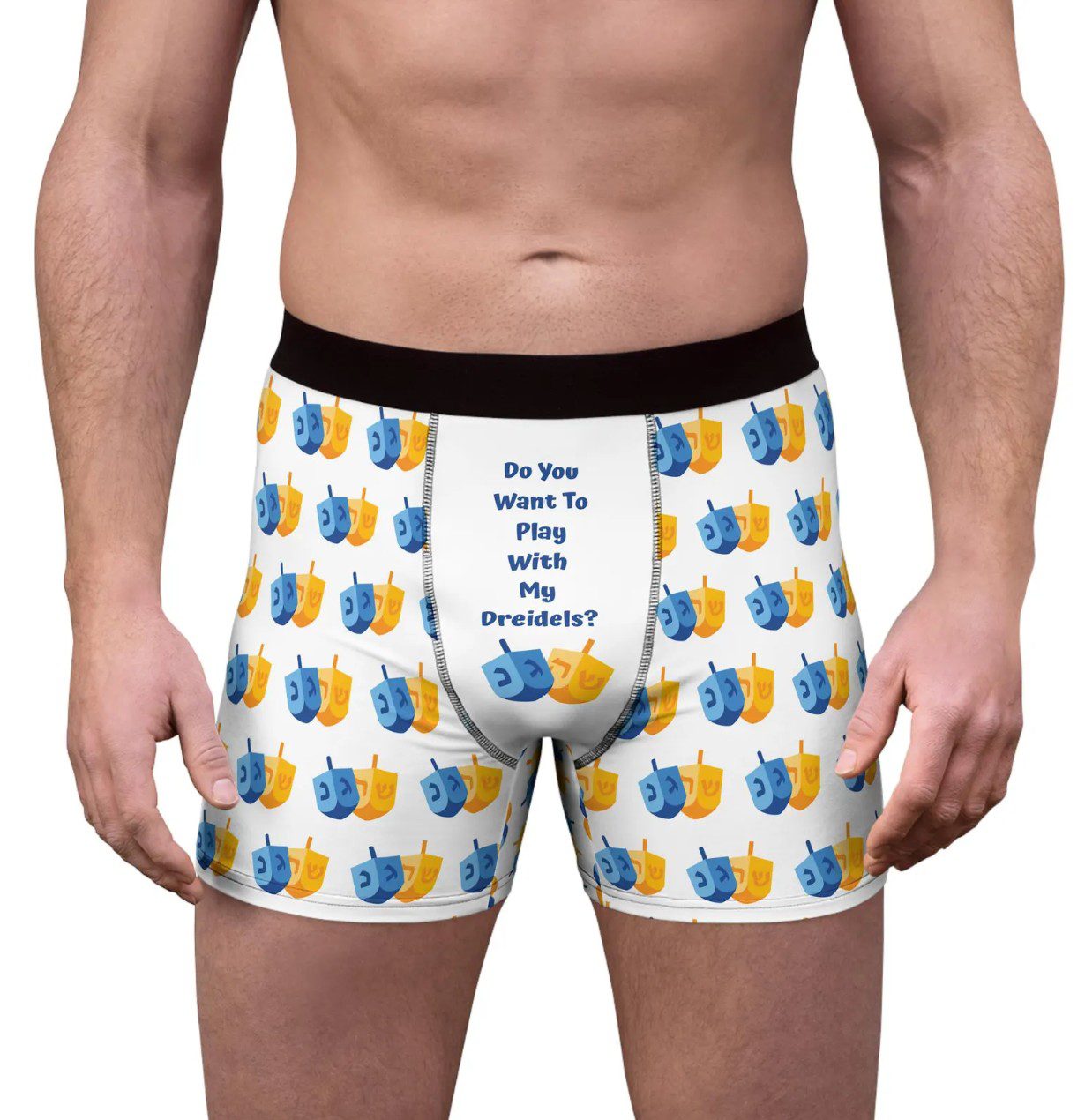 Hanukkah men's novelty boxer shorts — The Kosher Hub Etsy shop