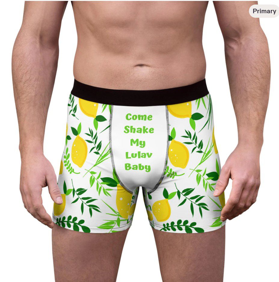 Sukkot men's novelty boxer shorts — The Kosher Hub Etsy shop