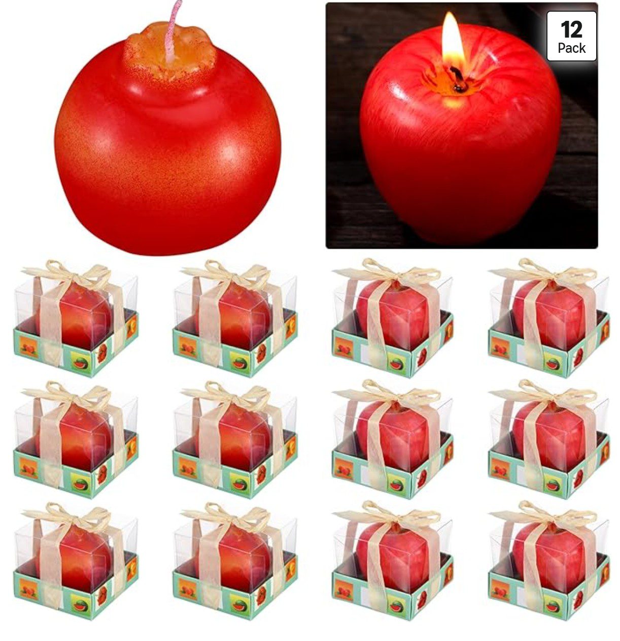 Pomegranate-Shaped Rosh Hashanah Candles — holiday table candles