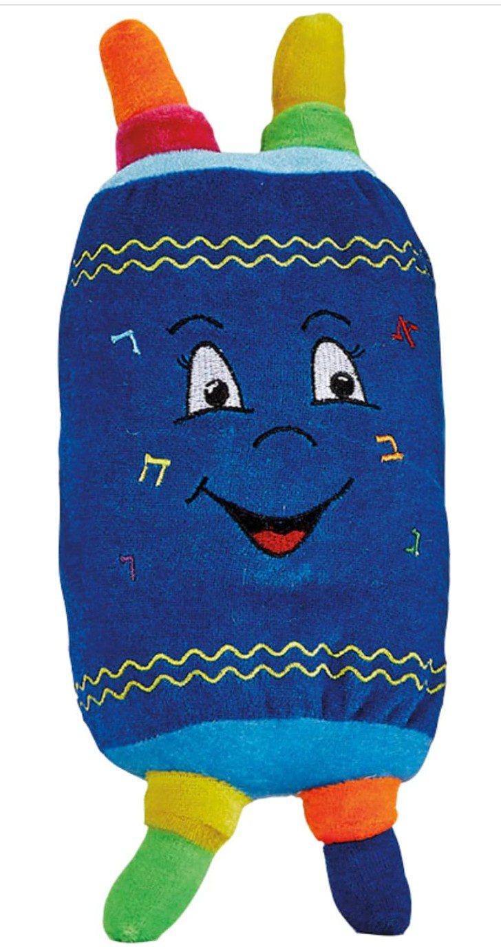 Soft Torah for Kids with Smiley Face — plush Torah toy for Simchat Torah
