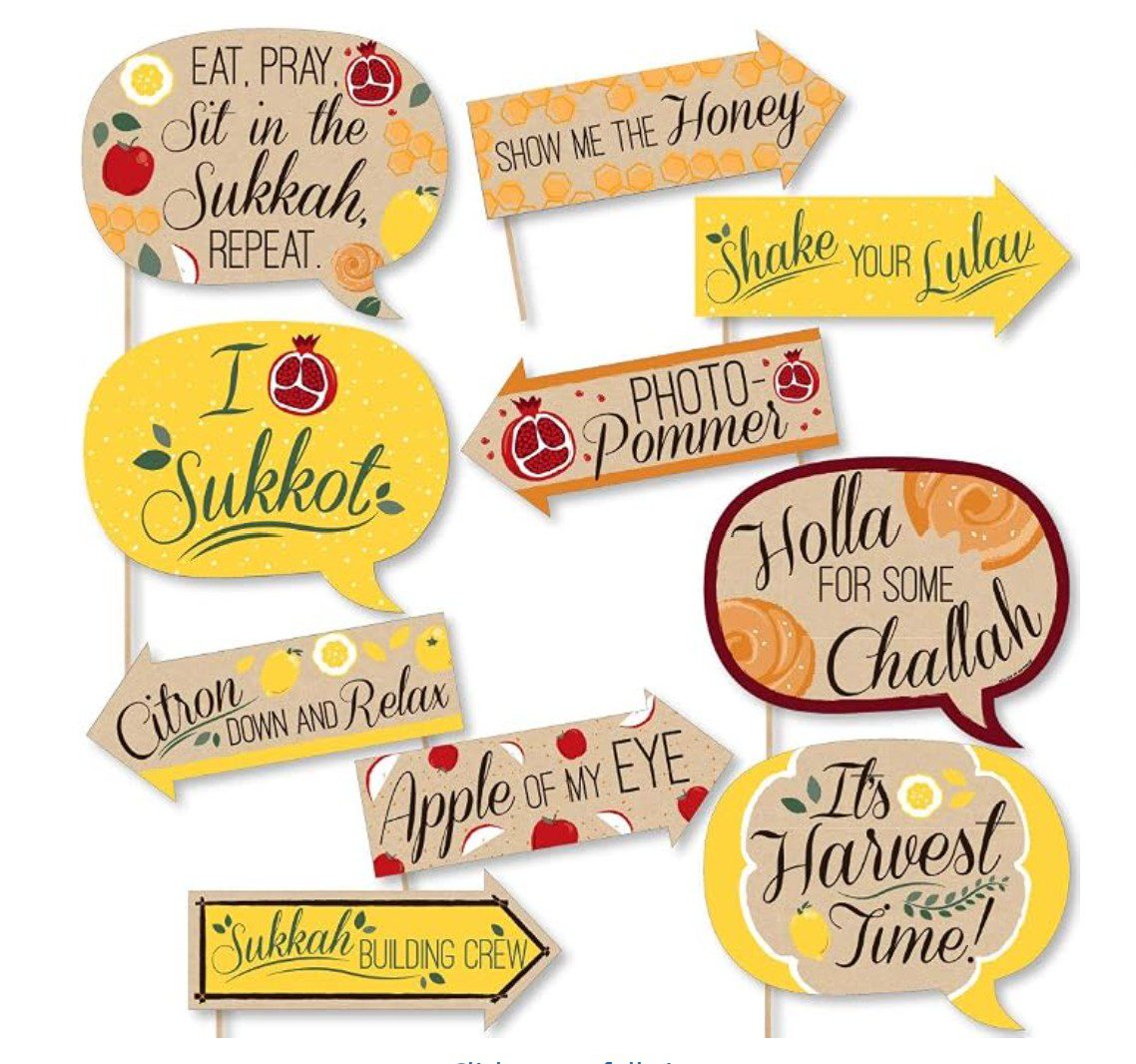 Sukkot decorations pack by Big Dot on Amazon