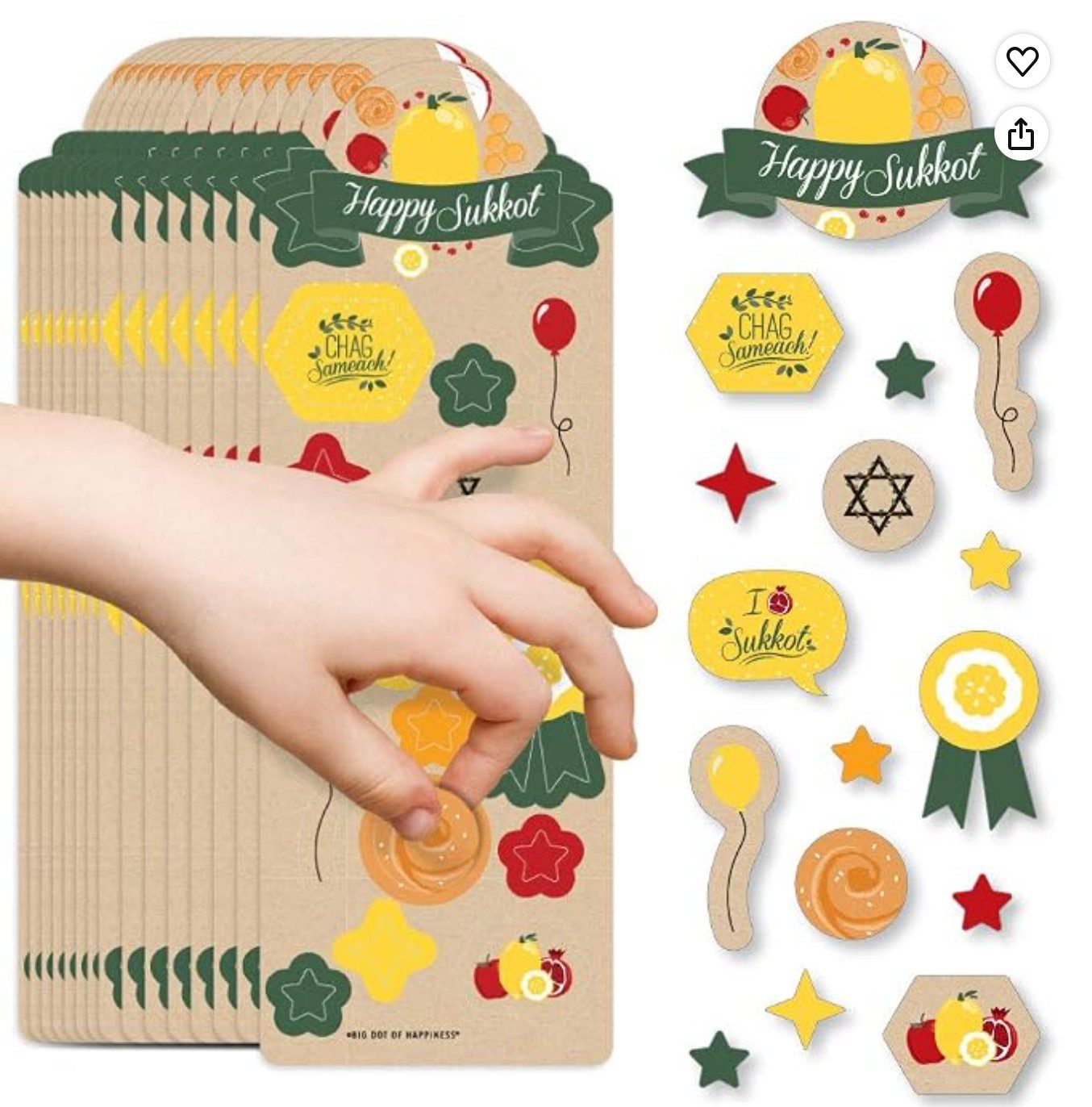 Sukkot decoration craft stickers by Big Dot on Amazon