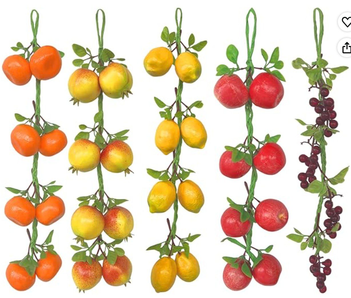 Sukkot garland with hanging fruit decorations on Amazon