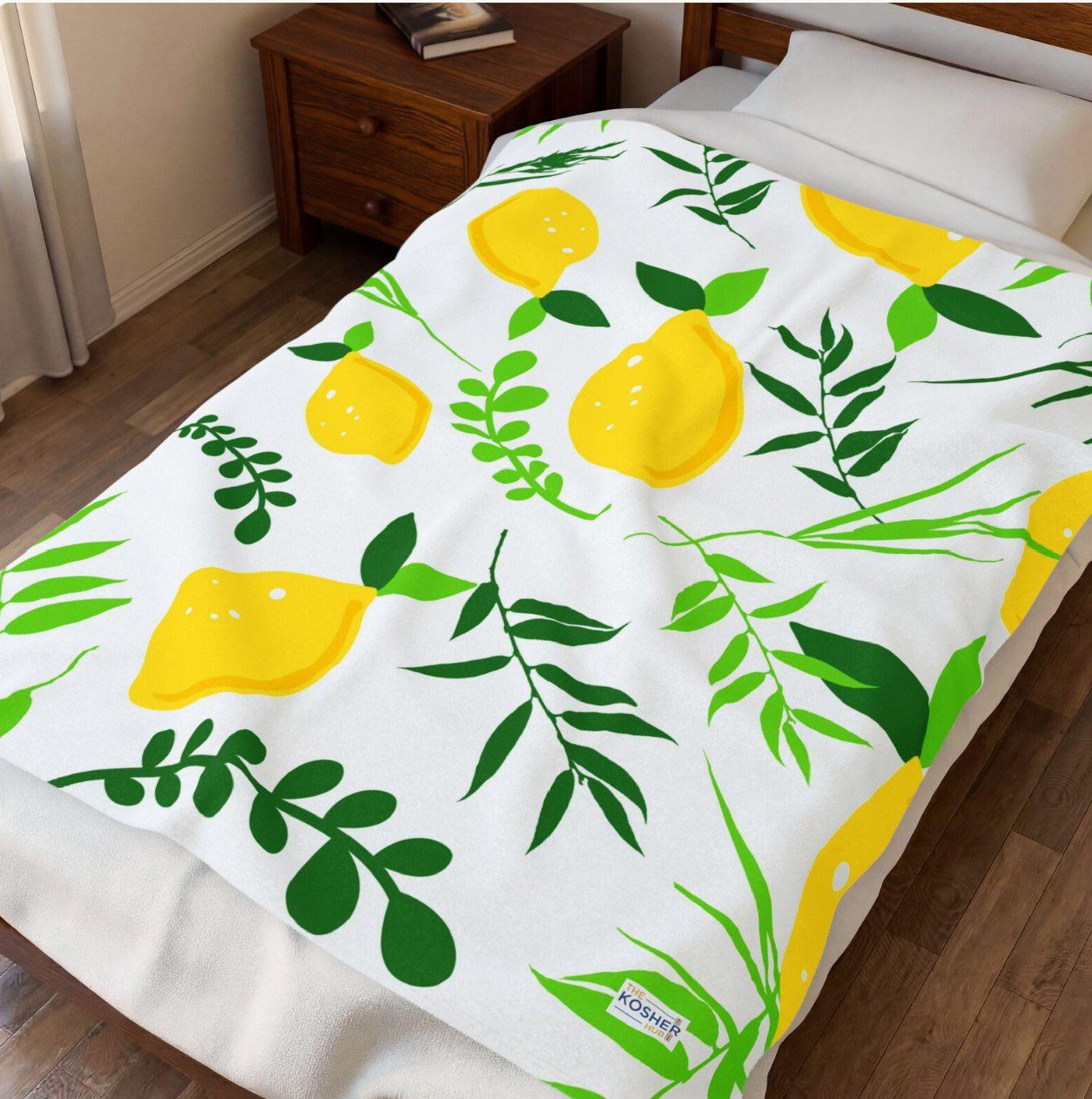 Sukkot Plush Blanket — kosher holiday gift on Etsy