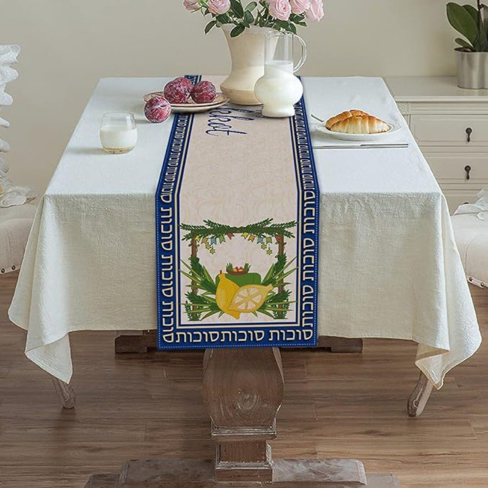 Sukkot table runner — festival table decoration on Amazon
