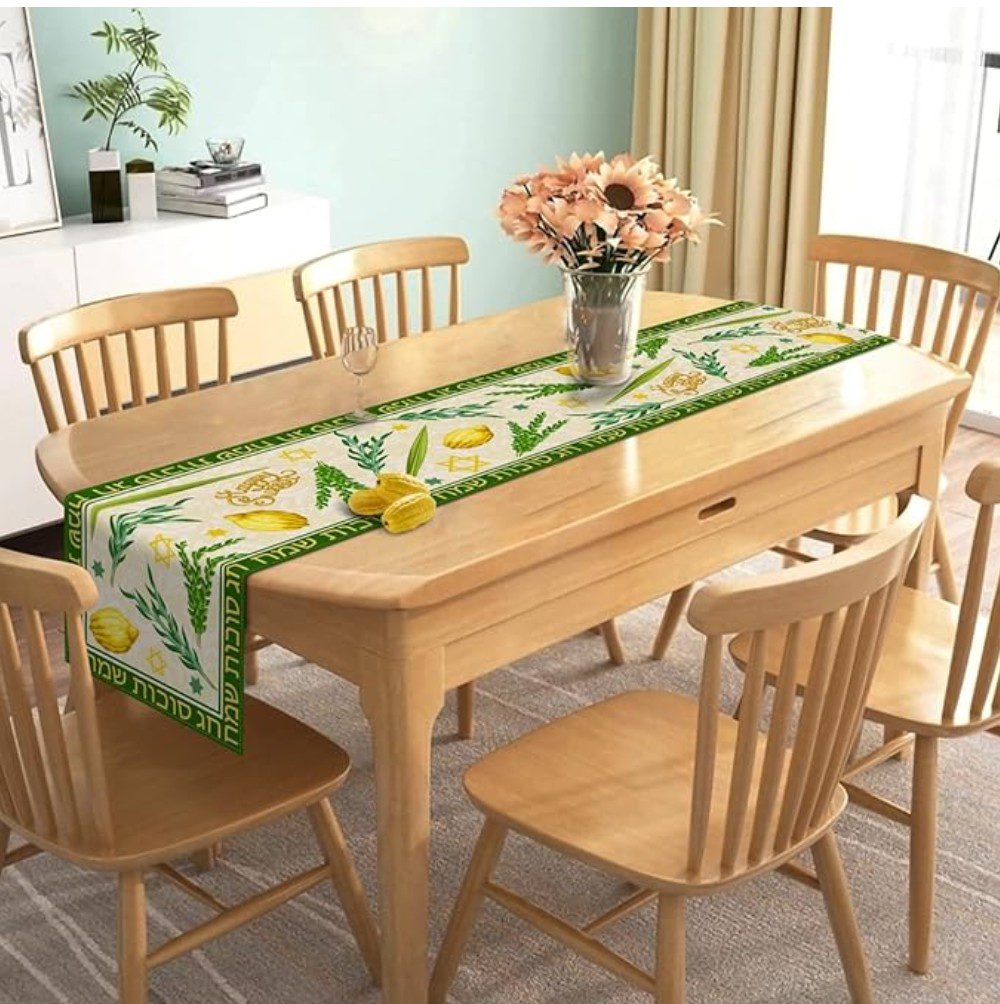 Sukkot table runner — decorative runner for festival dining on Amazon