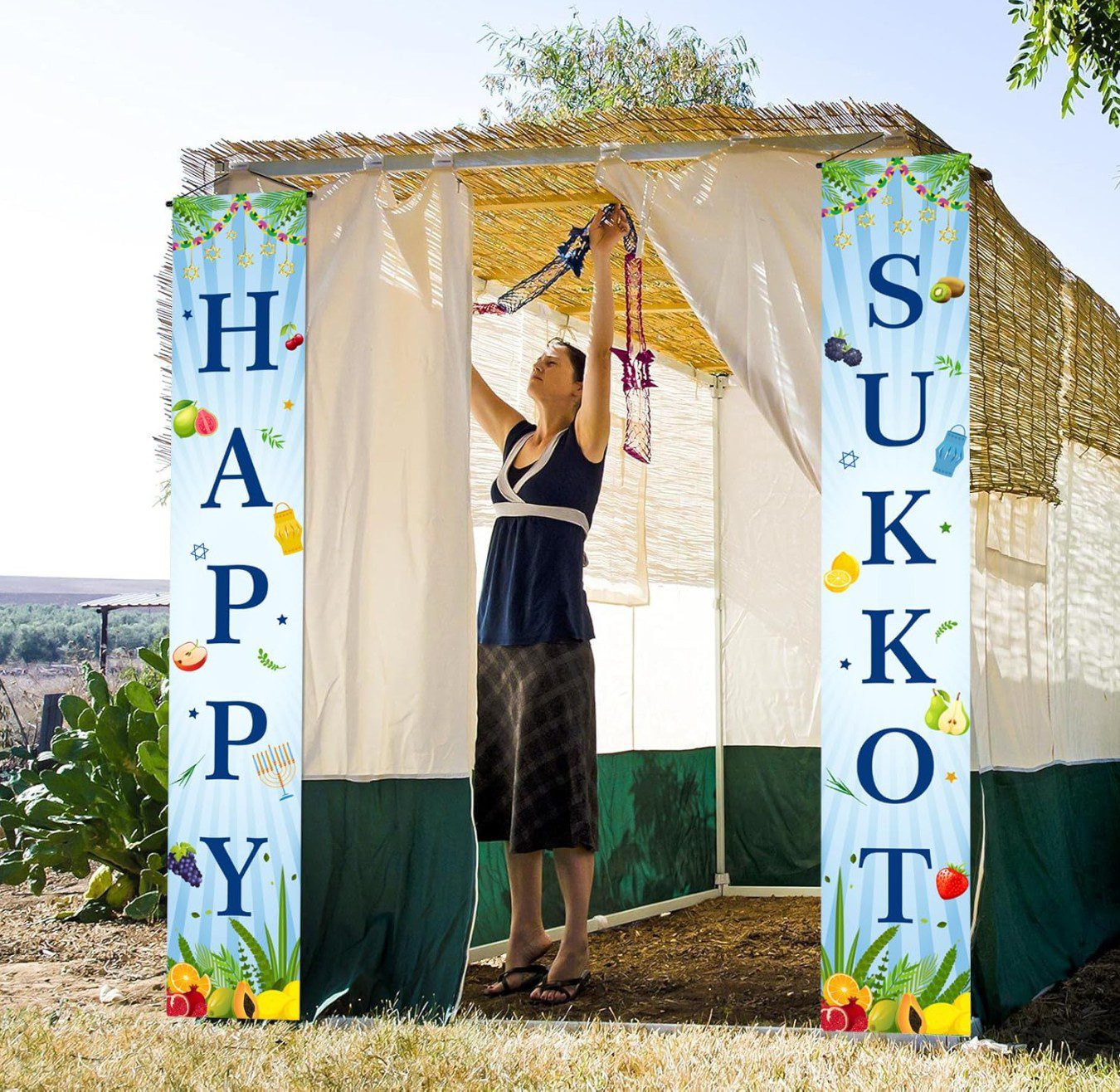 Sukkot wall decor — decorative panels for the sukkah on Amazon