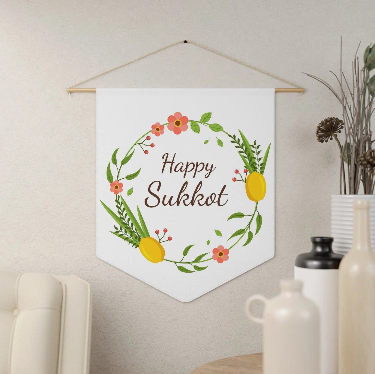 Sukkot Wall Hanging — kosher holiday gift on Etsy