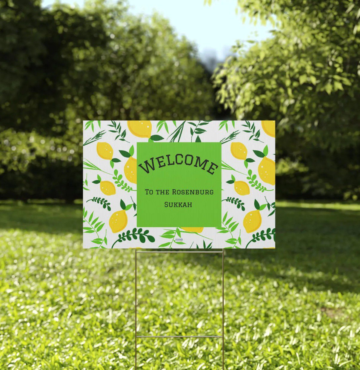 Sukkot Yard Sign — kosher holiday gift on Etsy