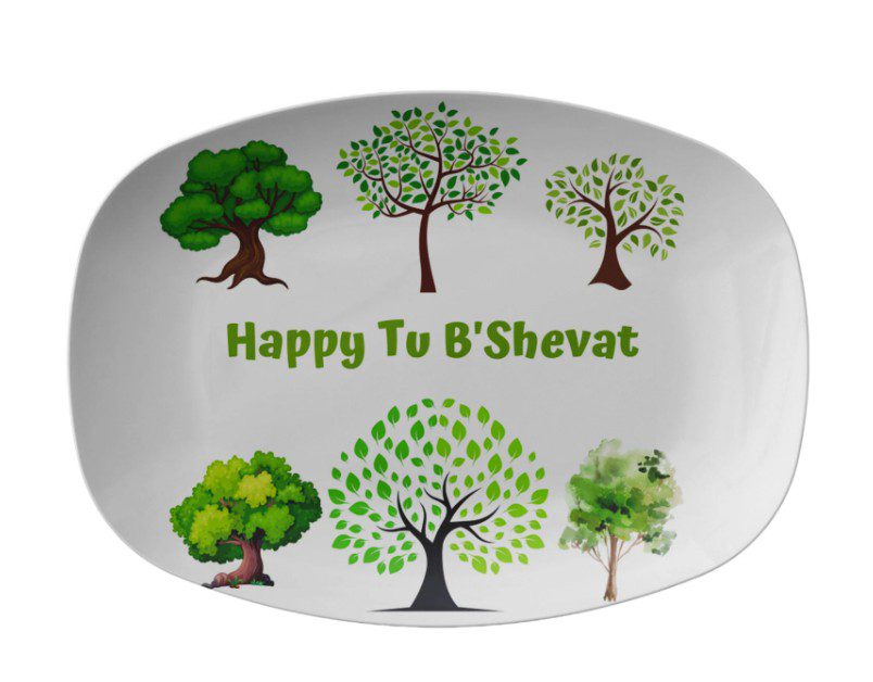 Tu Bishvat Platter — Judaica table decor