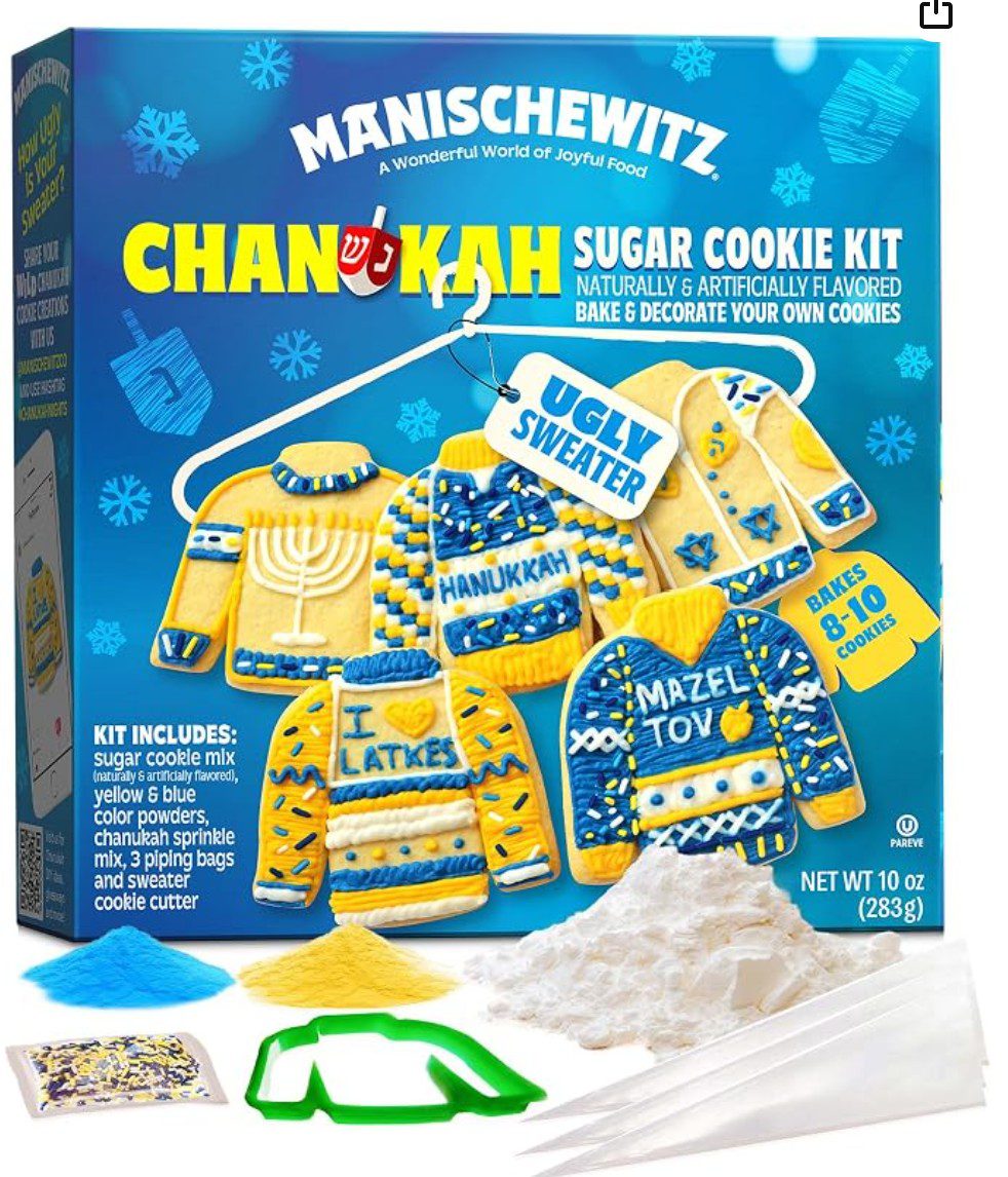 Ugly Sweater Hanukkah Cookie Kit — kosher Hanukkah baking kit