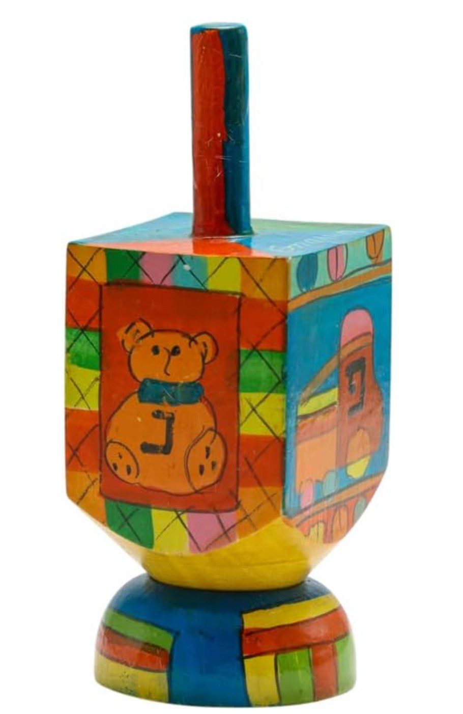 Yair Emanuel Colorful Hanukkah Dreidel — decorative Hanukkah dreidel