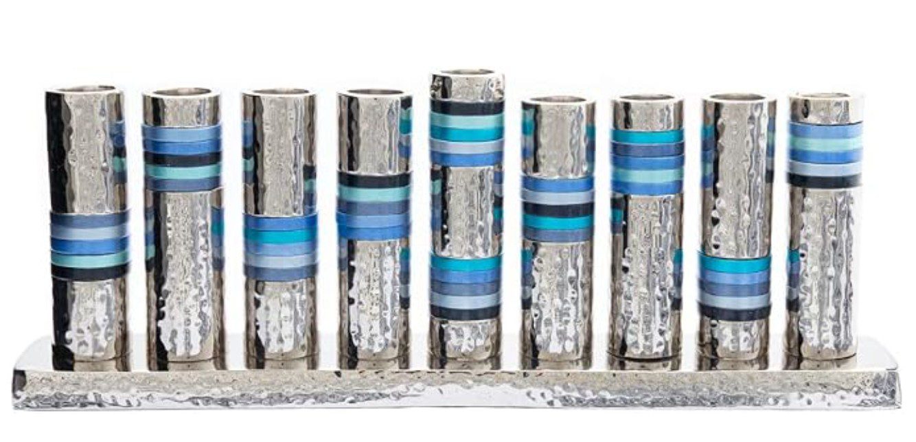 Yair Emanuel Hammered Hanukkiah — Hanukkah candle holder