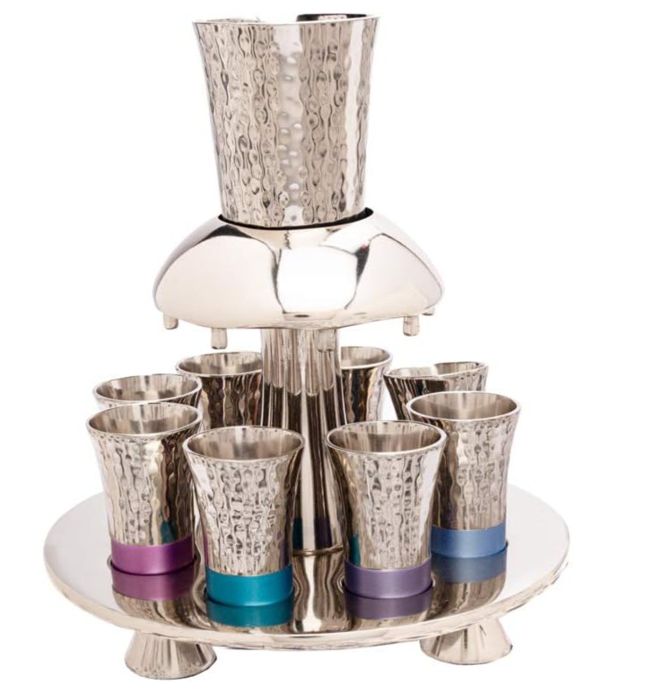 Yair Emanuel Kiddush Fountain Set — Judaica gift for hosting Rosh Hashanah guests