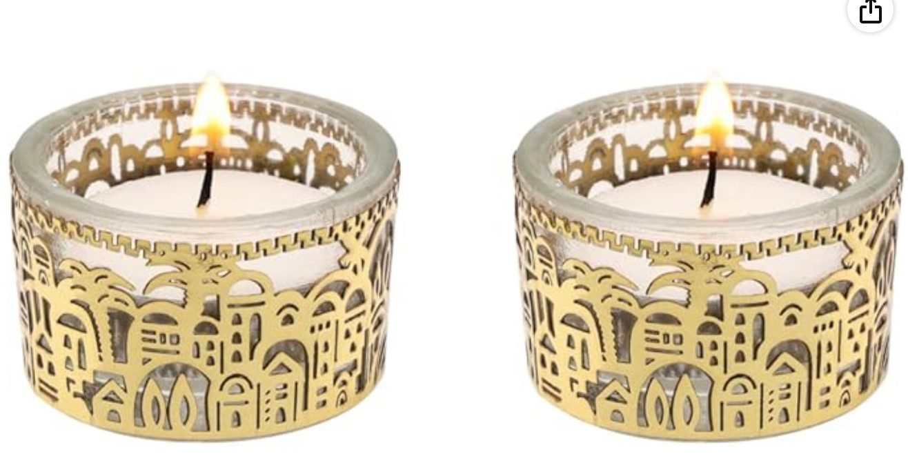 Yair Emanuel tea light Shabbat candlesticks