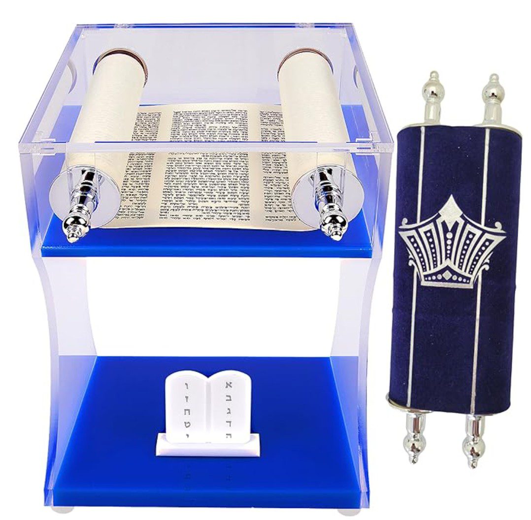 Zion Torah Scroll in Box — boxed decorative Torah scroll