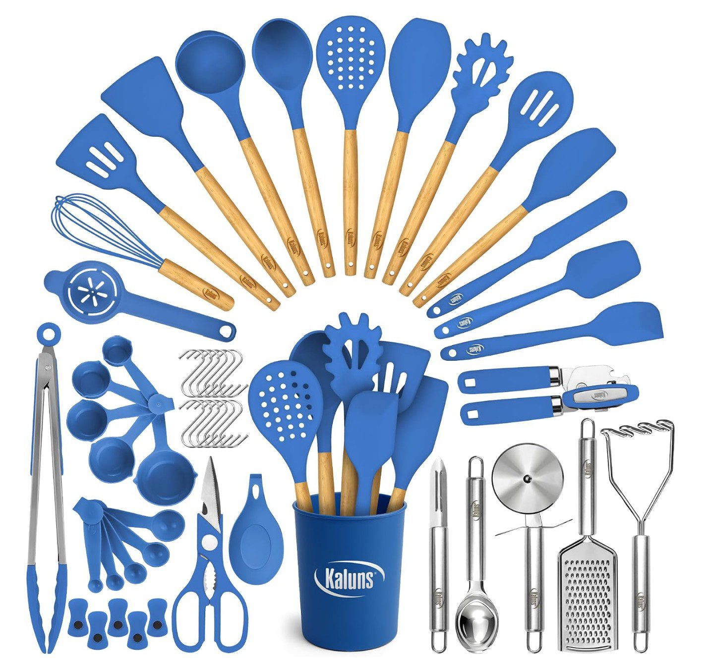 Blue Cooking Utensils for Dairy — kosher kitchen color-coded set