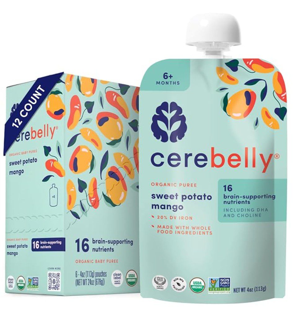Cerebelly Sweet Potato and Mango — kosher vegan baby food