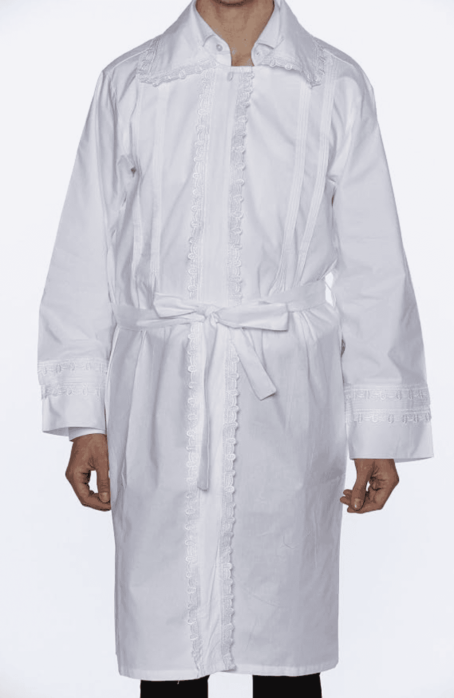 Cotton Kittel for Yom Kippur — traditional white ceremonial robe
