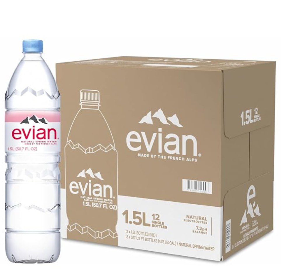 Evian Natural Spring Water — kosher for Passover premium spring water