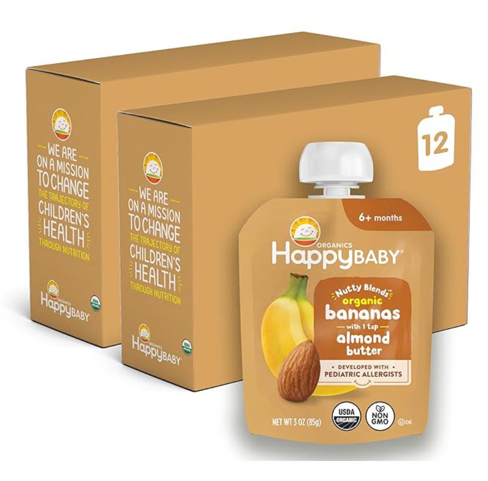 Happy Baby Almonds and Banana — kosher vegan baby food