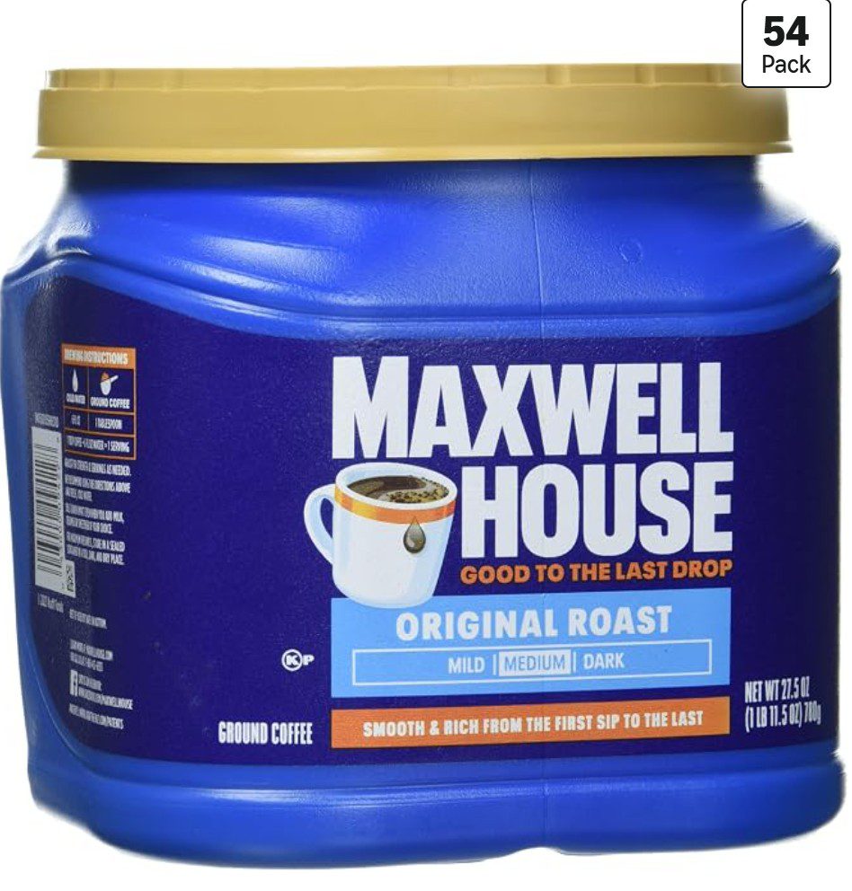 Maxwell House Original Roast Ground Coffee — kosher for Passover coffee
