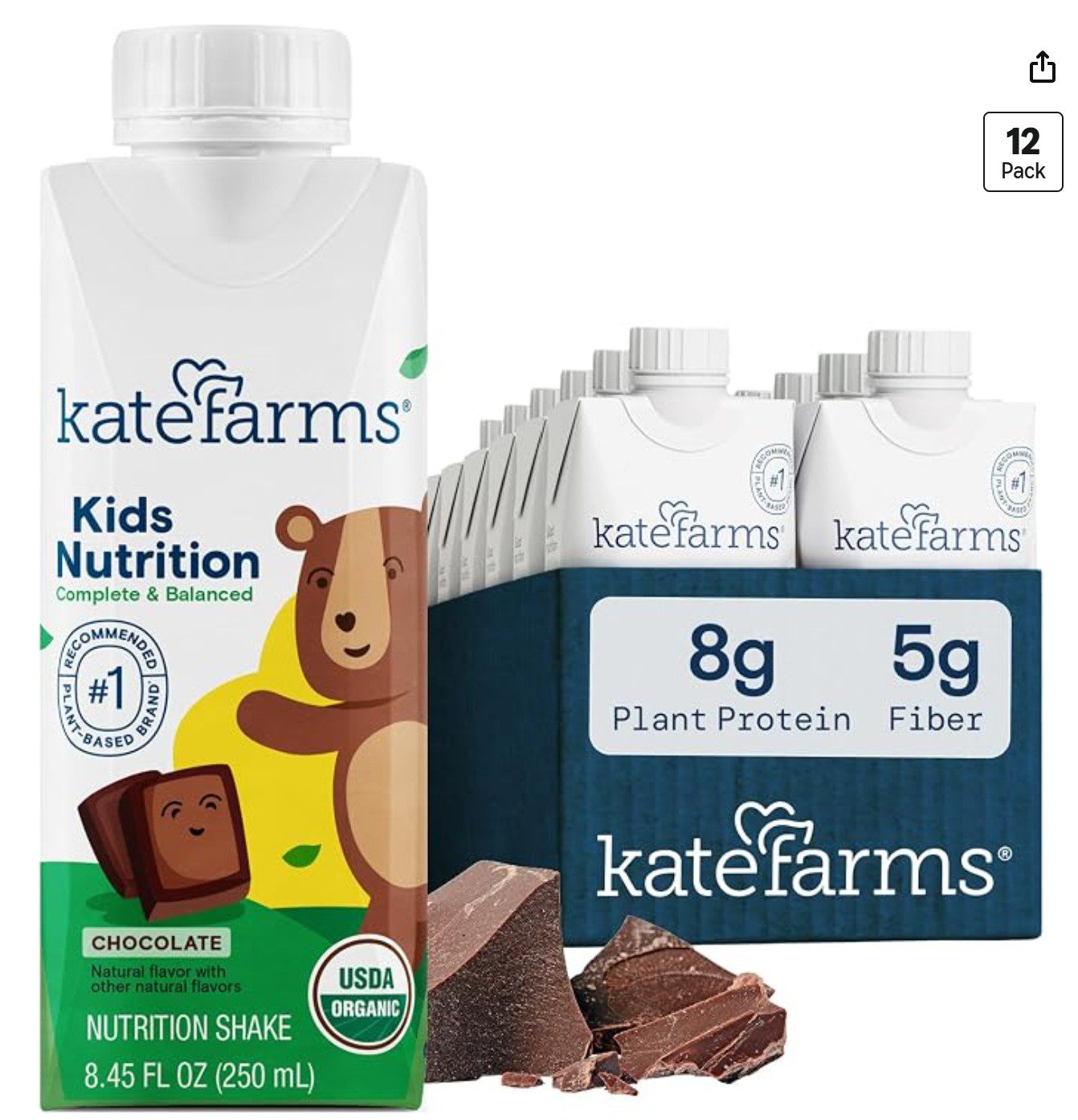 Kate Farms Kosher Nutrition Shake Chocolate — kosher kids nutrition on Amazon