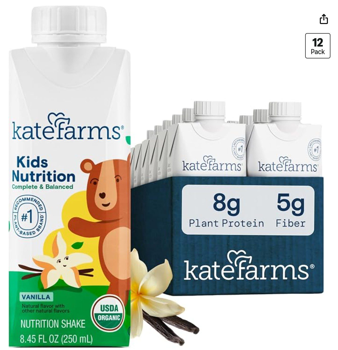 Kate Farms Kosher Nutrition Shake Vanilla — kosher kids nutrition on Amazon
