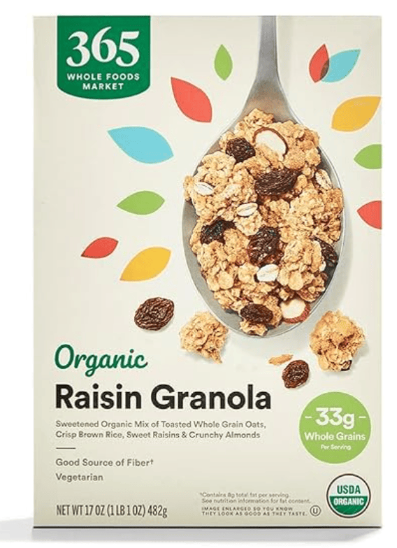 365 by Whole Foods Raisin Cereal — kosher cereal for breakfast
