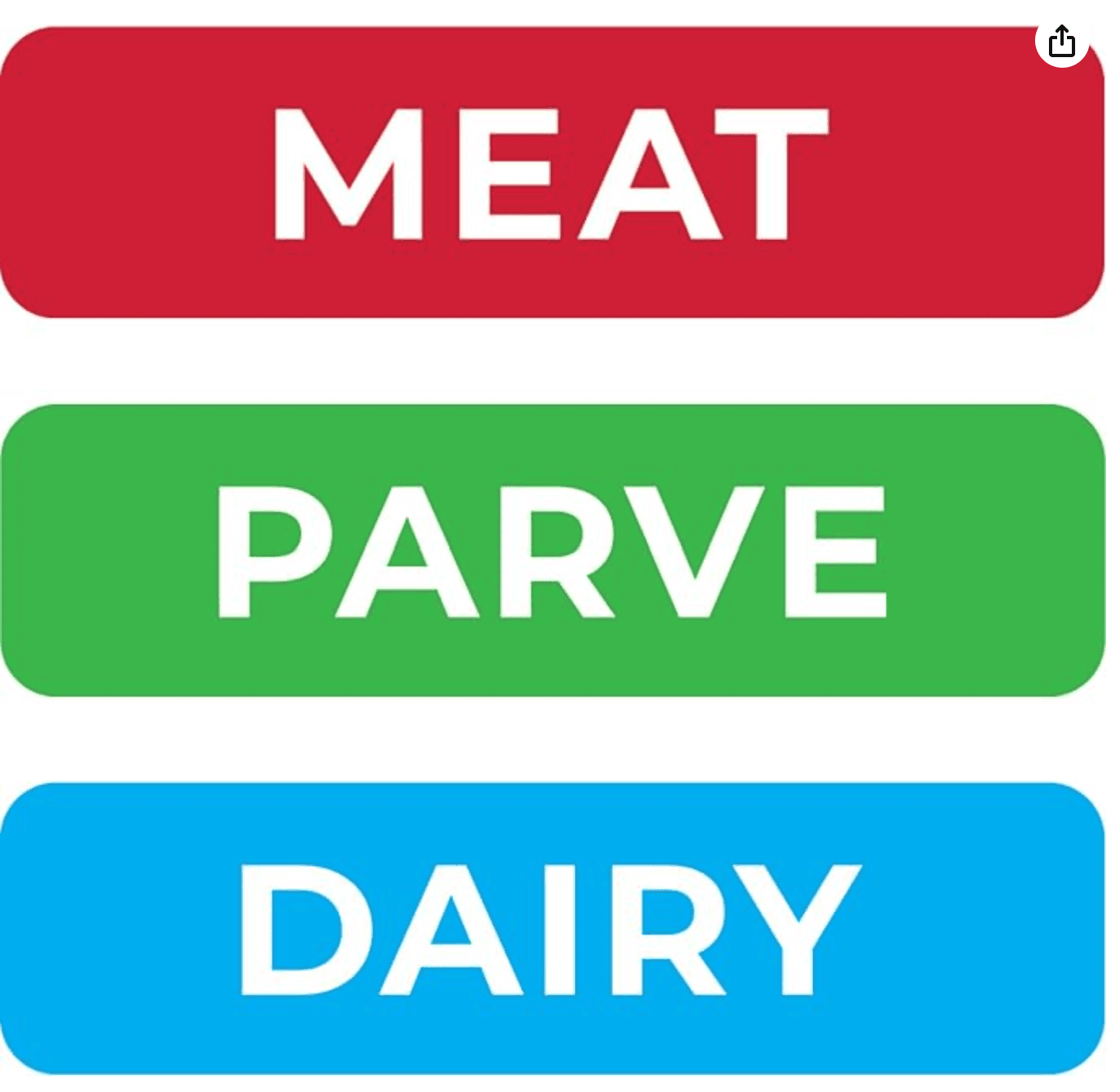 The Dreidel Company Assorted Kosher Labels — kosher kitchen meat dairy pareve labels