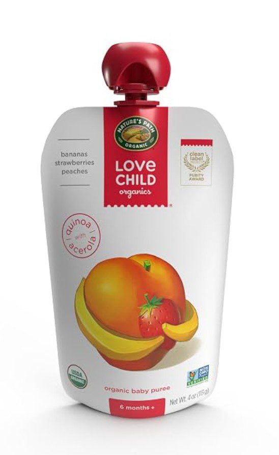 Love Child Organics Superblend — Bananas, Strawberries, Peaches — kosher baby food
