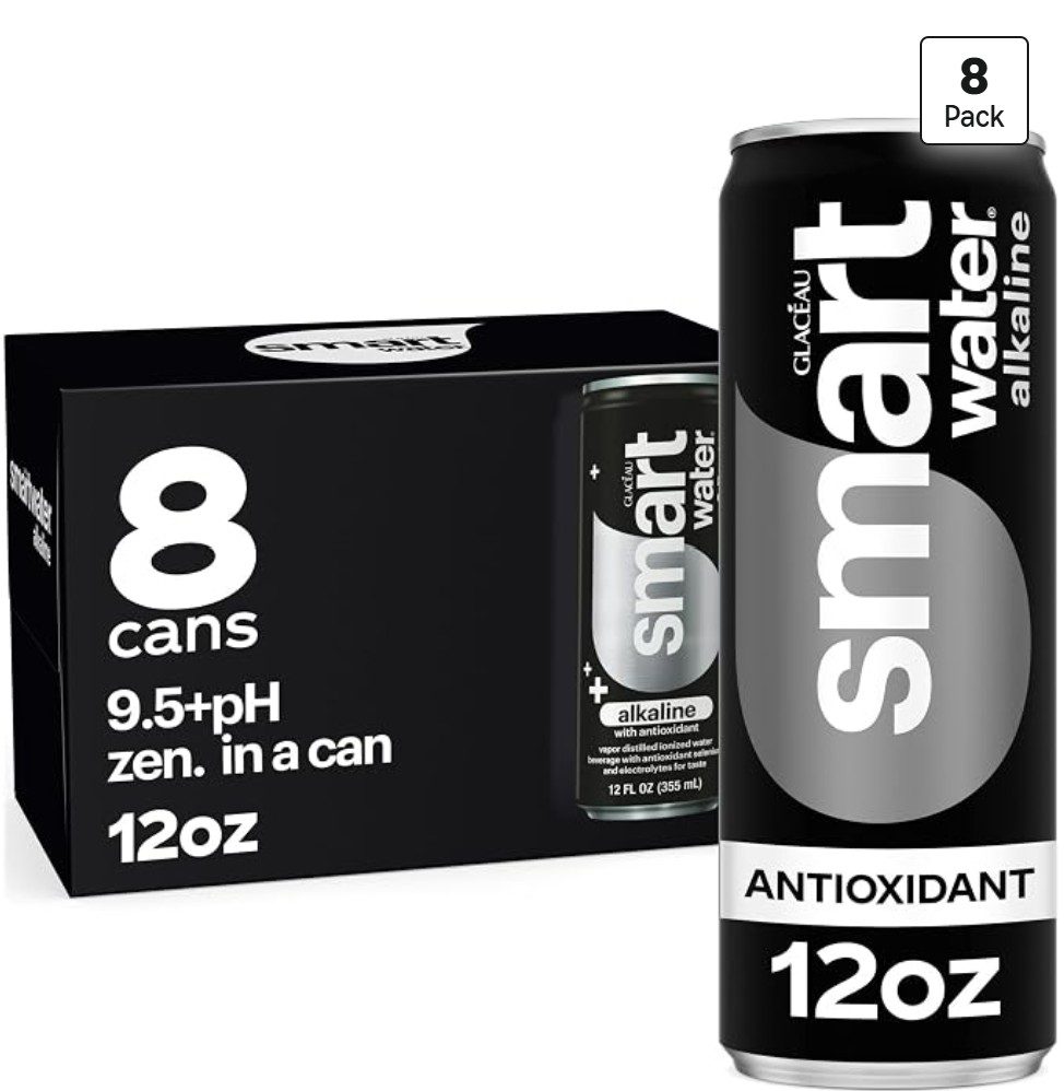 Glaceau Smartwater Antioxidant, canned — kosher for Passover water with antioxidants