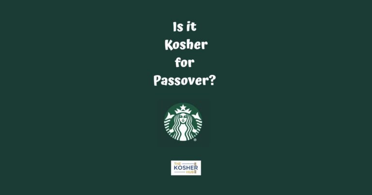 Starbucks Coffee Banner is it Kosher for Passover?