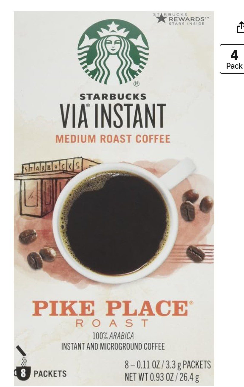 Starbucks VIA Instant Pike Place Coffee, 8-pack — kosher for Passover coffee