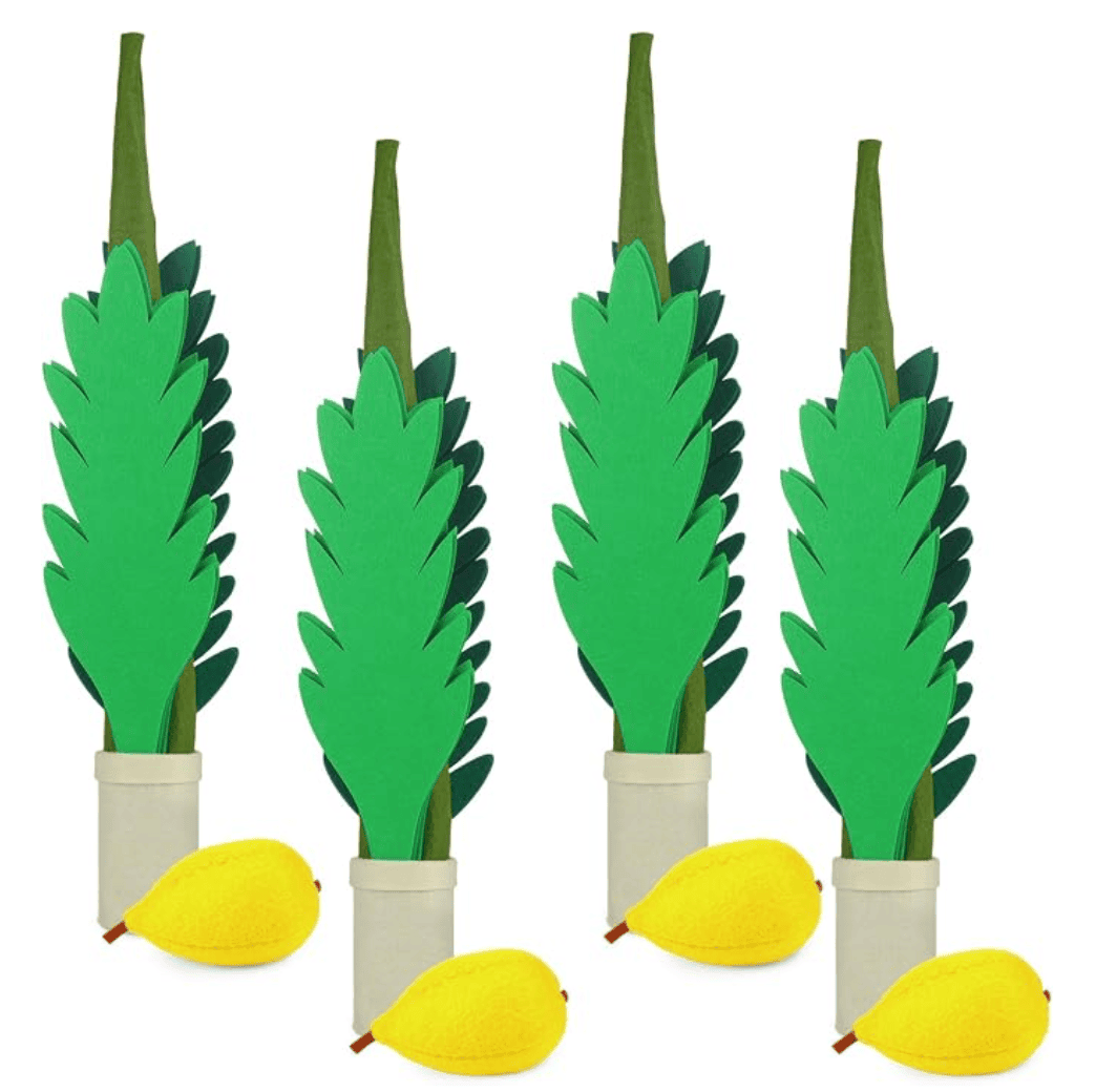 Plush Lulav and Etrog Set for Kids — soft Sukkot toy for children