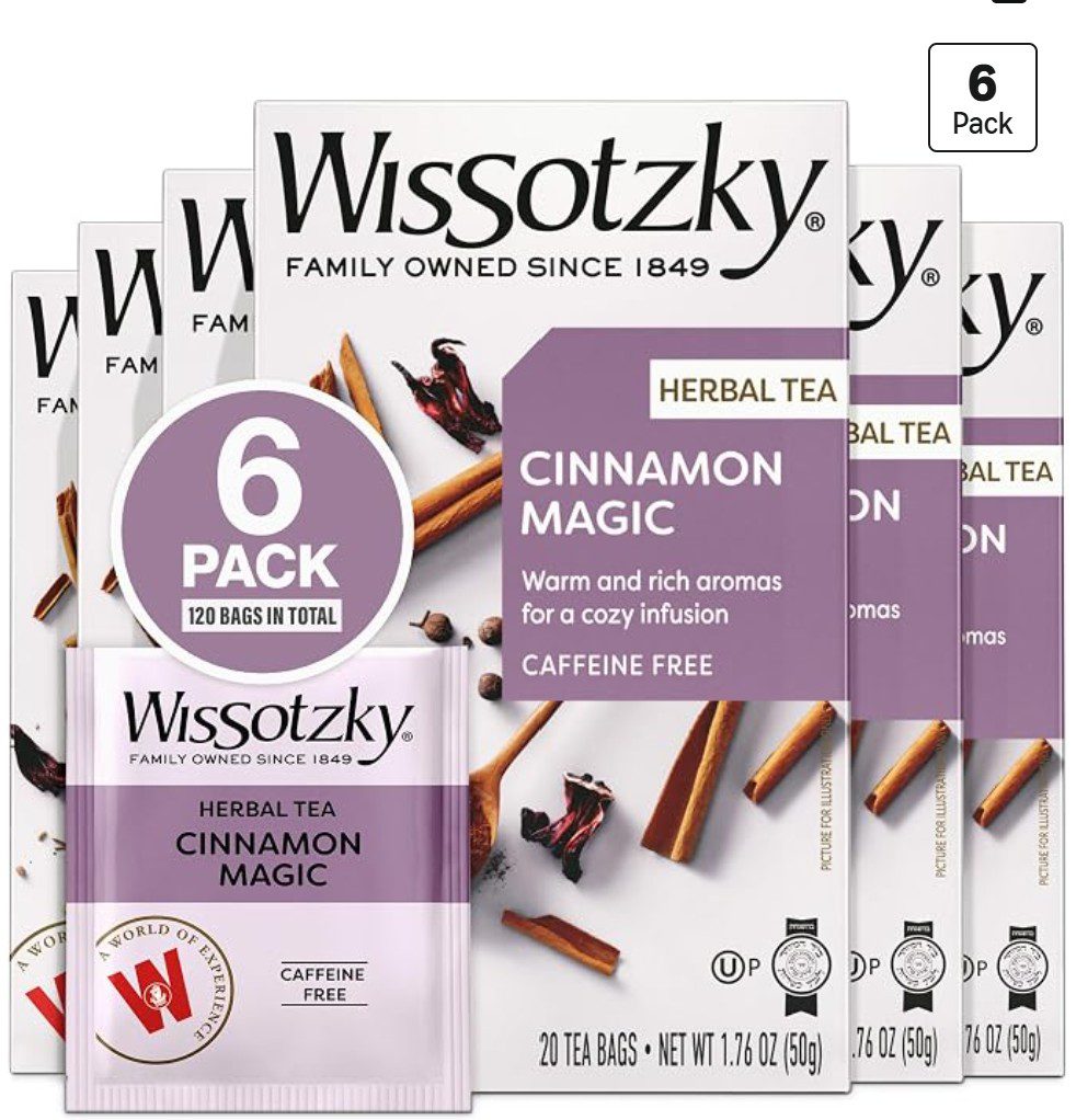 Wissotzky Cinnamon Magic Herbal Tea — OU-P kosher for Passover herbal tea