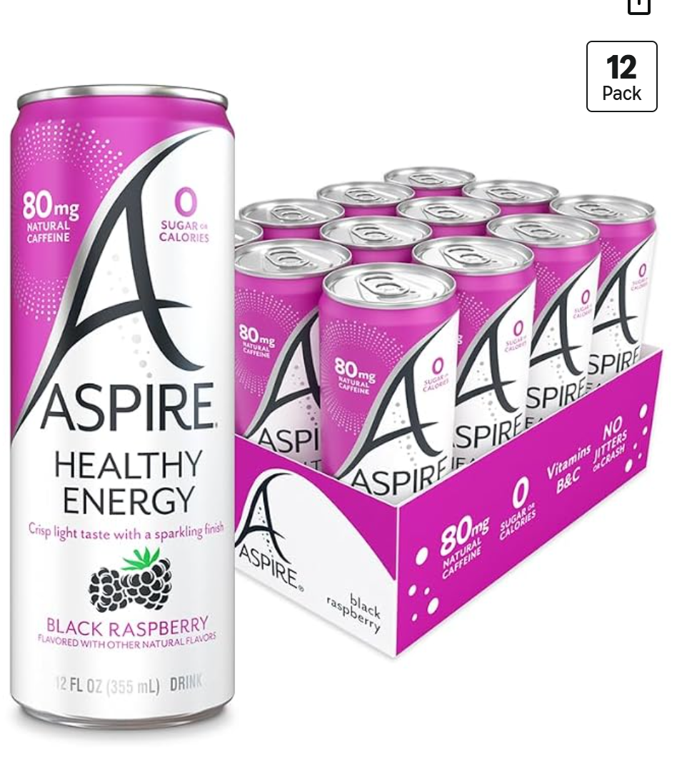Aspire Healthy Energy Drink Black Raspberry — kosher energy drink on Amazon