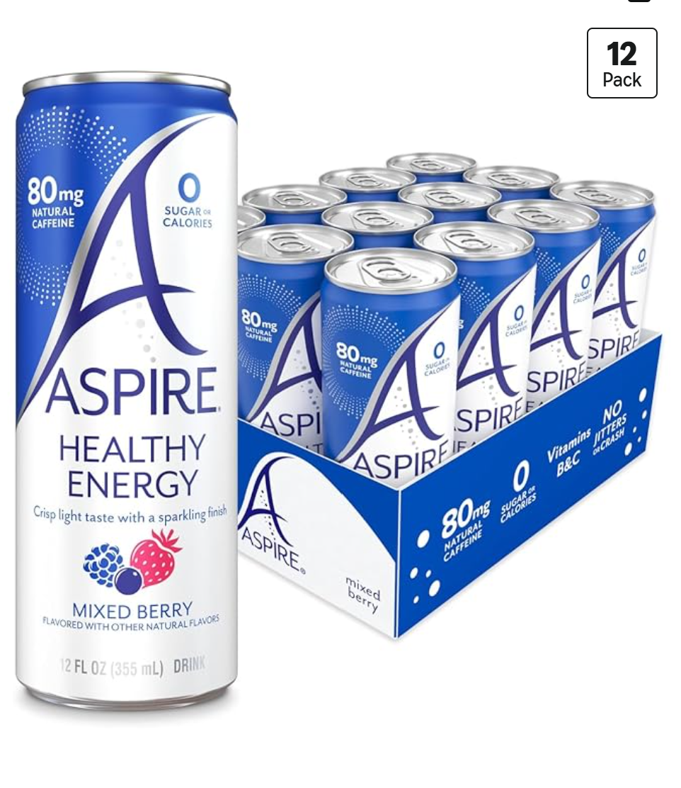 Aspire Healthy Energy Drink Mixed Berry — kosher energy drink on Amazon