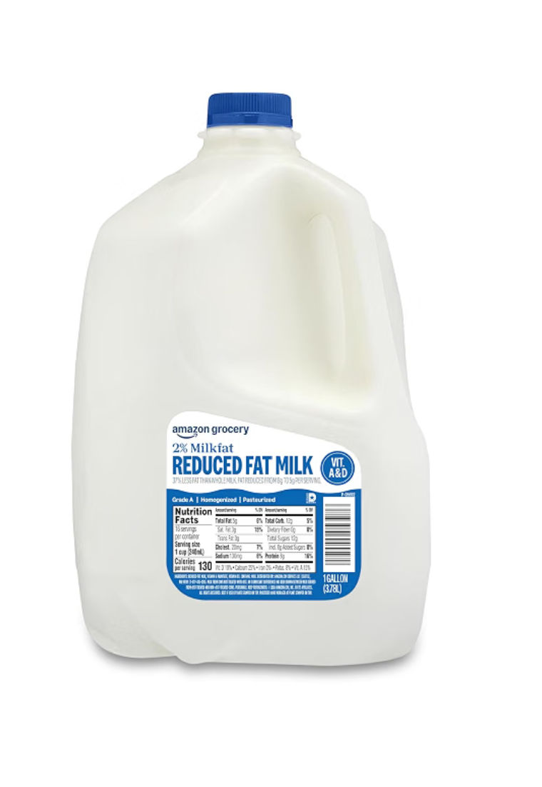 Amazon Grocery 2% Reduced Fat Milk — kosher dairy milk on Amazon